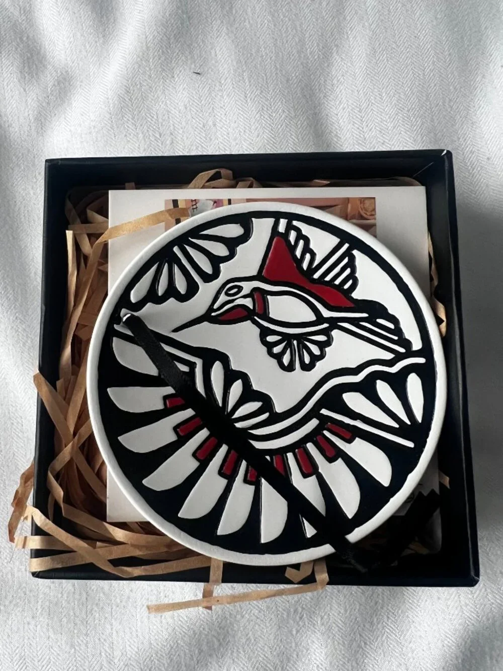 Lawrence Vargas Ceramic Hummingbird Ornament Collectible Native New Mexico NM Bo